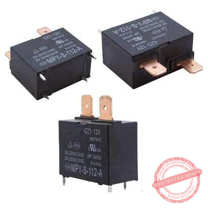 رله (Relay) 12 ولت 4 پایه 25 آمپر شاخه دار مشکی